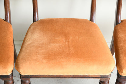 4 Antique 19th Century Bar Back Dining Chairs