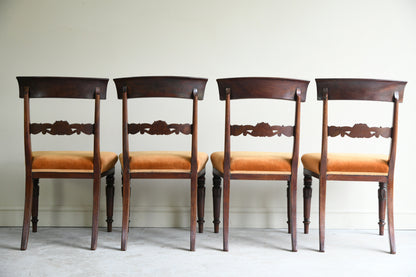 4 Antique 19th Century Bar Back Dining Chairs