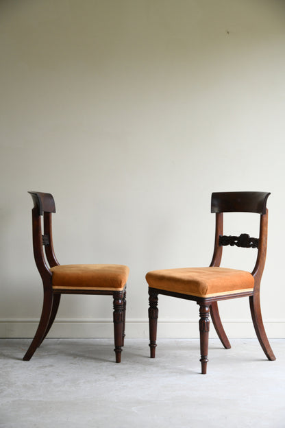 4 Antique 19th Century Bar Back Dining Chairs