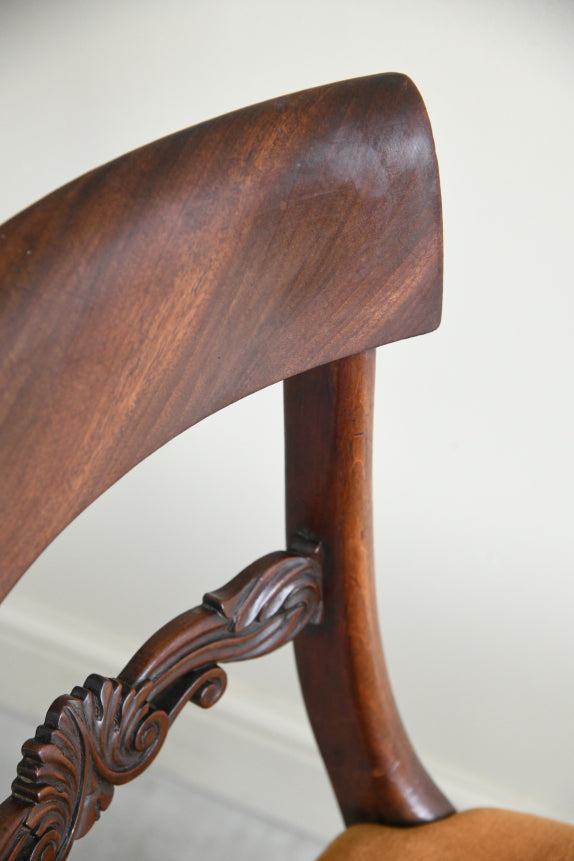 4 Antique 19th Century Bar Back Dining Chairs