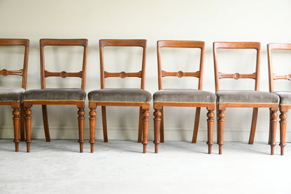 6 Victorian Oak Dining Chairs