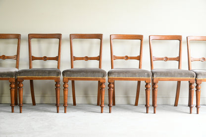 6 Victorian Oak Dining Chairs