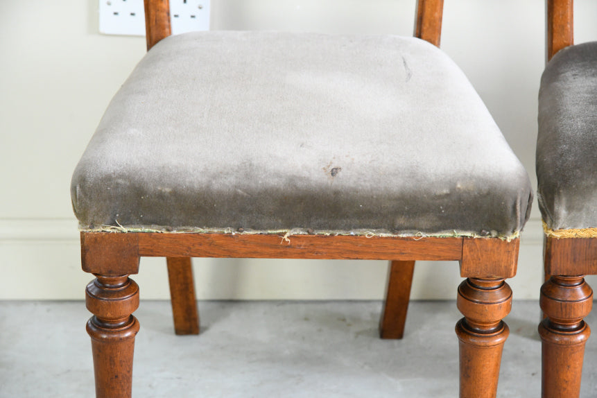 6 Victorian Oak Dining Chairs