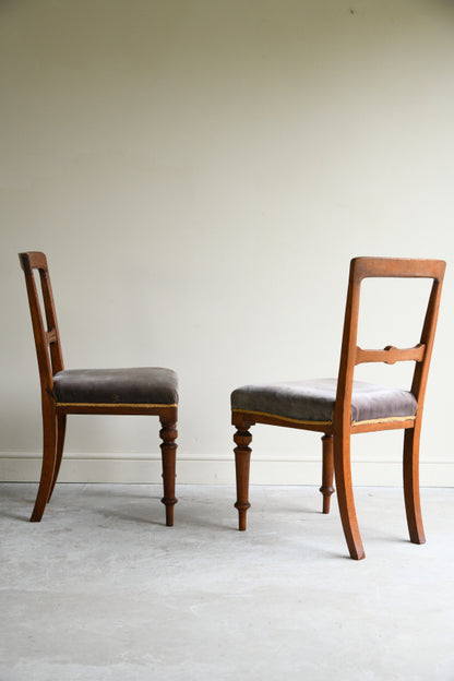6 Victorian Oak Dining Chairs