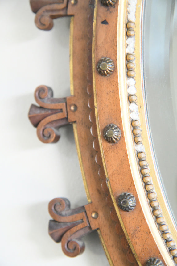 Pair Victorian Oval Wall Mirrors