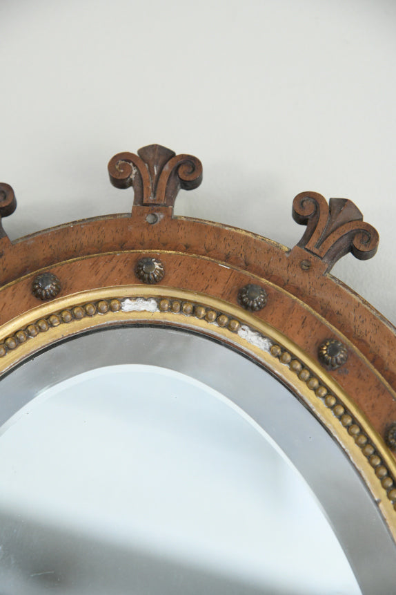 Pair Victorian Oval Wall Mirrors