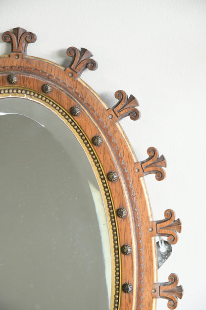 Pair Victorian Oval Wall Mirrors