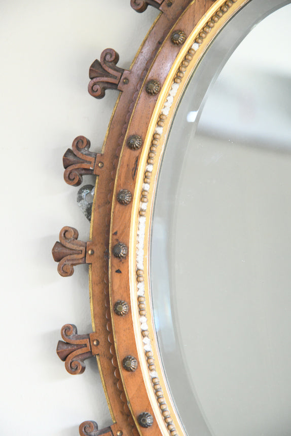 Pair Victorian Oval Wall Mirrors