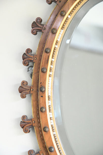 Pair Victorian Oval Wall Mirrors