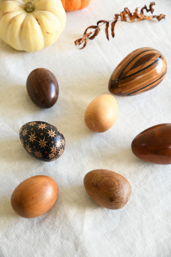 Collection Polished Wooden Eggs