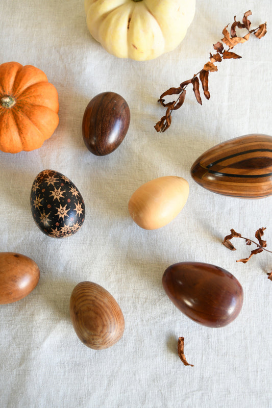 Collection Polished Wooden Eggs