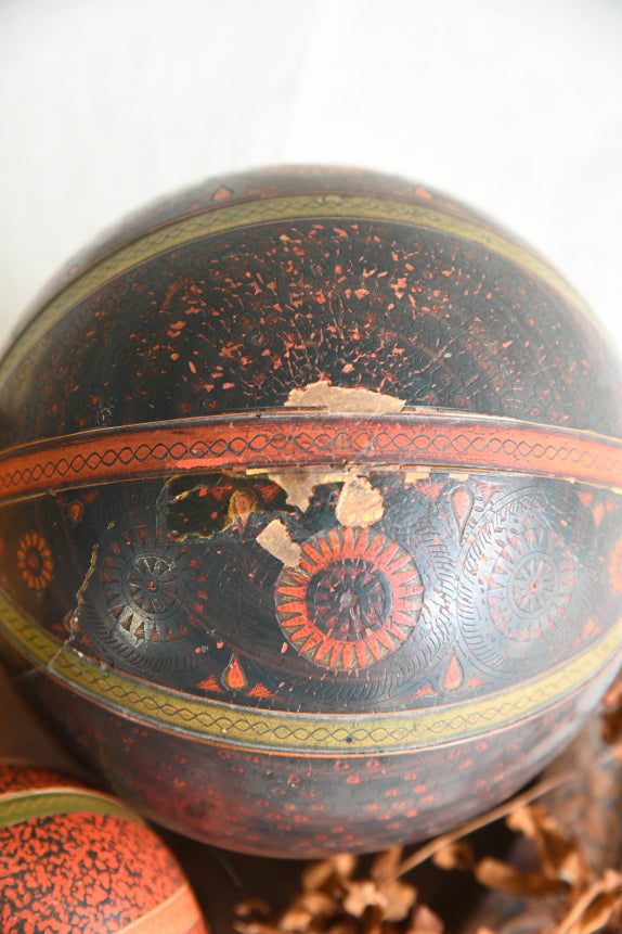 Antique Wooden Nesting Balls