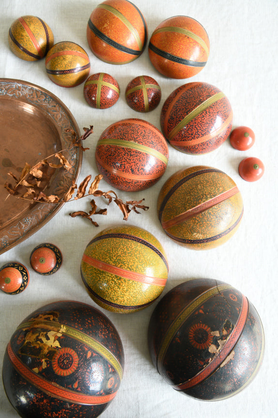 Antique Wooden Nesting Balls