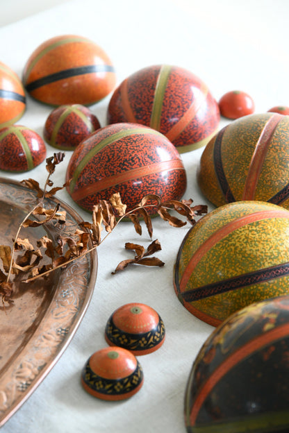 Antique Wooden Nesting Balls