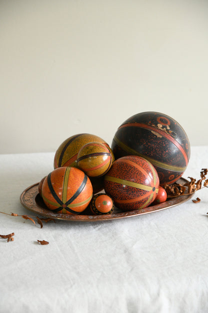 Antique Wooden Nesting Balls
