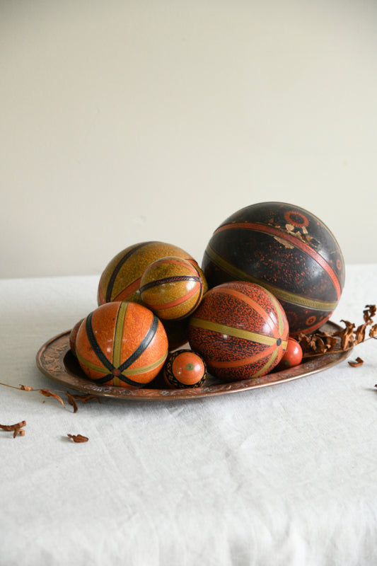 Antique Wooden Nesting Balls