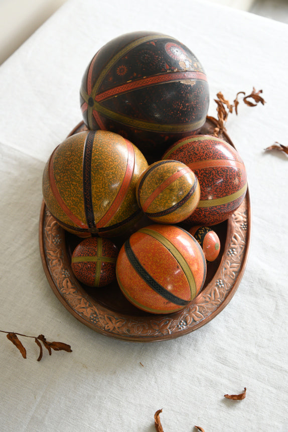 Antique Wooden Nesting Balls