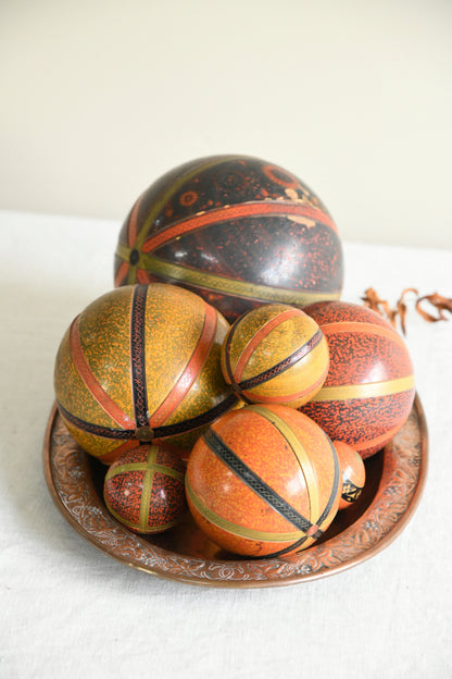 Antique Wooden Nesting Balls