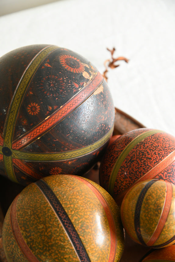 Antique Wooden Nesting Balls