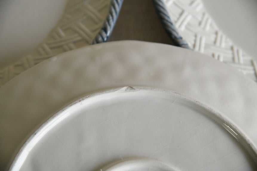 6 Basket Weave Dinner Plates