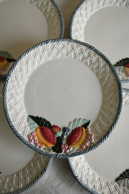 6 Basket Weave Dinner Plates