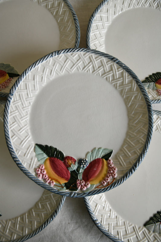 6 Basket Weave Dinner Plates