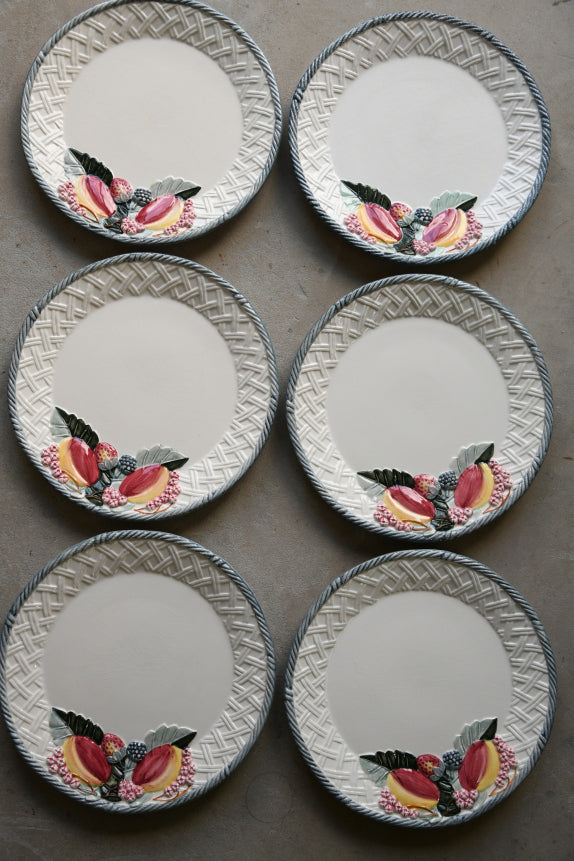 6 Basket Weave Dinner Plates