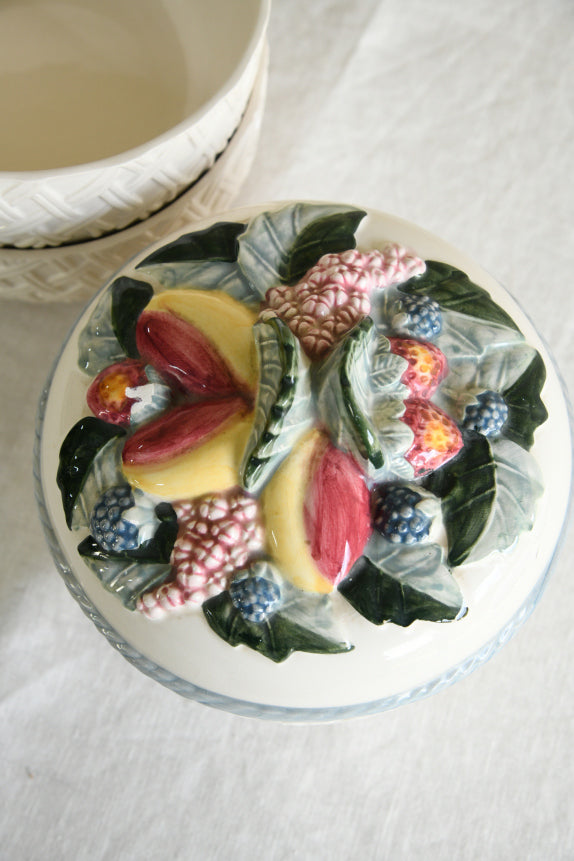 3 Vintage Basket Weave Bowls