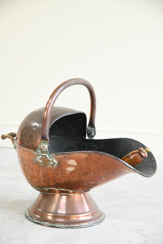 Victorian Copper Coal Helmet