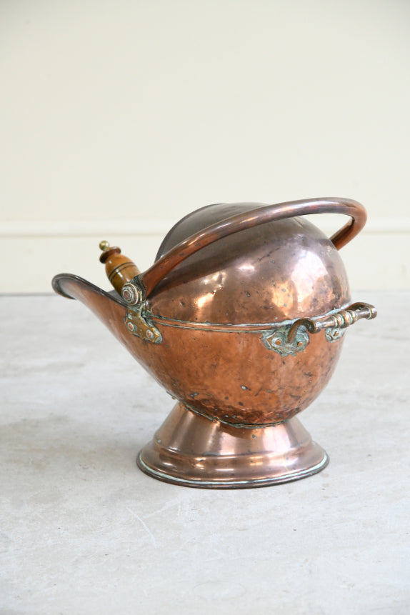 Victorian Copper Coal Helmet