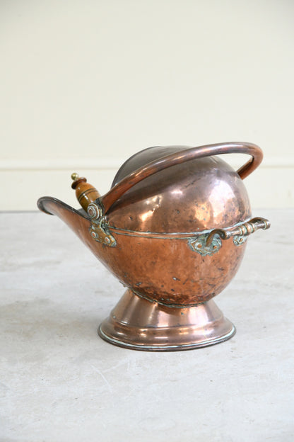 Victorian Copper Coal Helmet