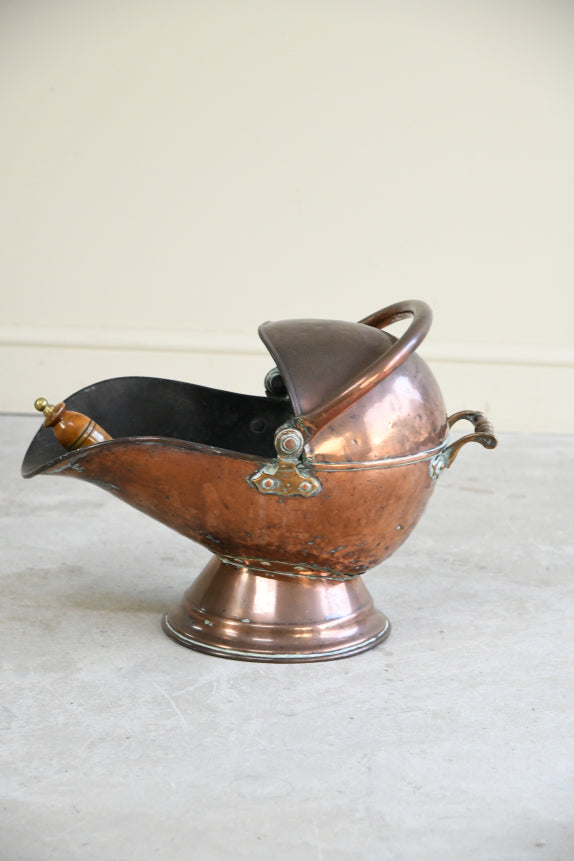 Victorian Copper Coal Helmet