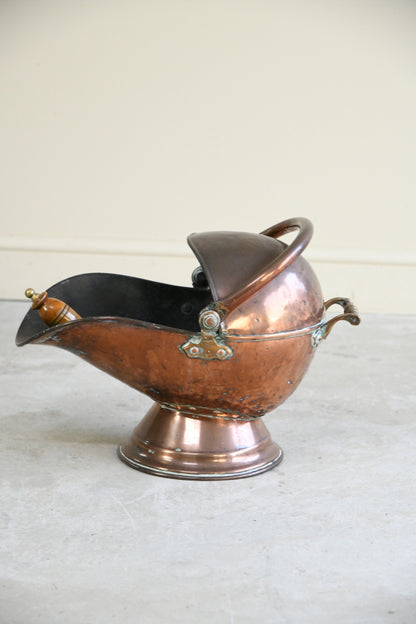 Victorian Copper Coal Helmet