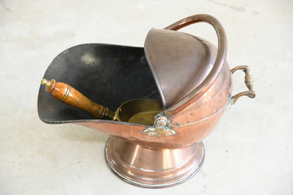 Victorian Copper Coal Helmet
