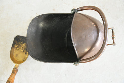 Victorian Copper Coal Helmet