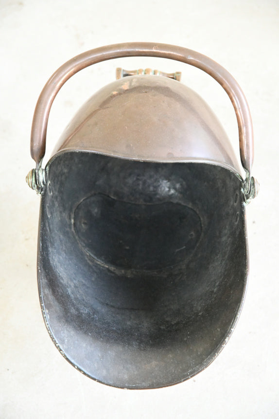 Victorian Copper Coal Helmet