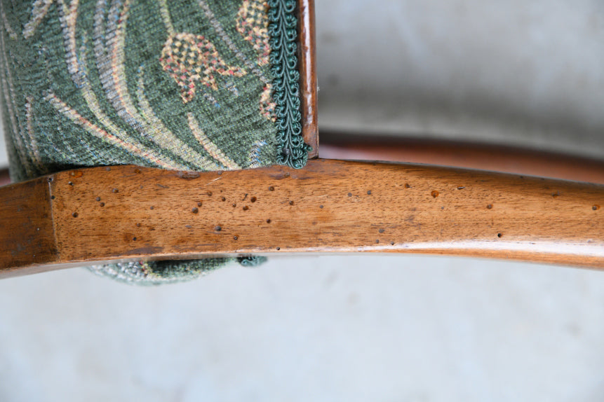 6 Victorian Walnut Balloon Back Dining Chairs