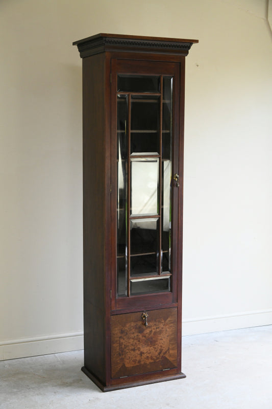 Edwardian Walnut Glazed Cabinet
