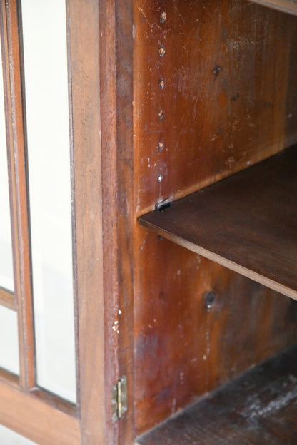 Edwardian Walnut Glazed Cabinet