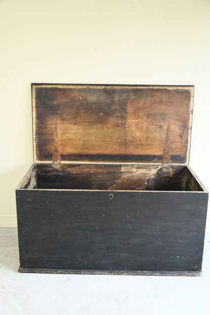 Antique Stained Pine Sea Chest