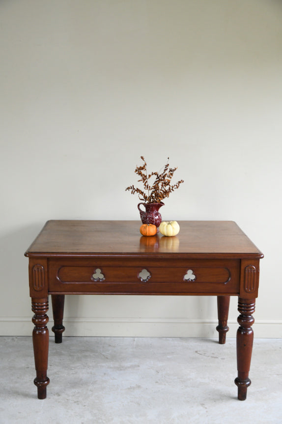 Antique Victorian Library Table