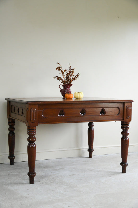 Antique Victorian Library Table