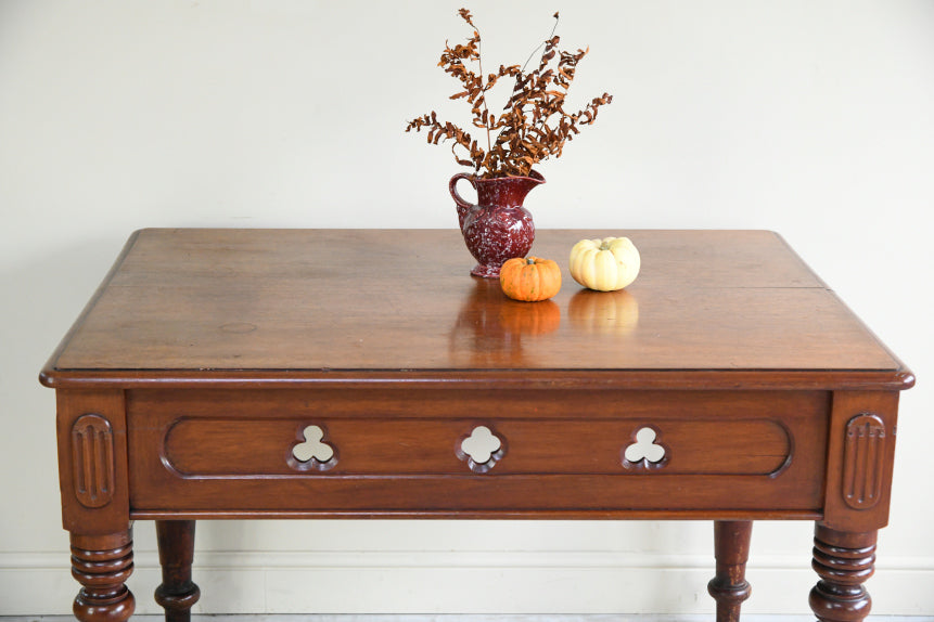Antique Victorian Library Table