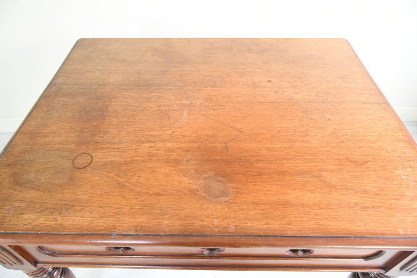 Antique Victorian Library Table