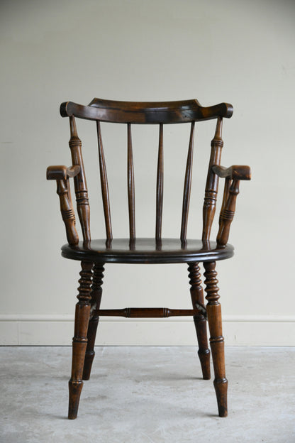 Single Stained Beech Penny Chair