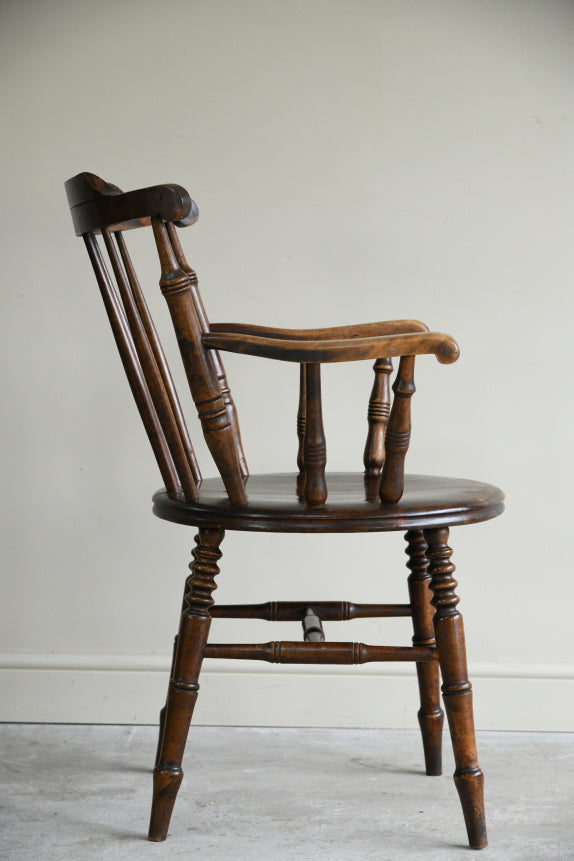Single Stained Beech Penny Chair