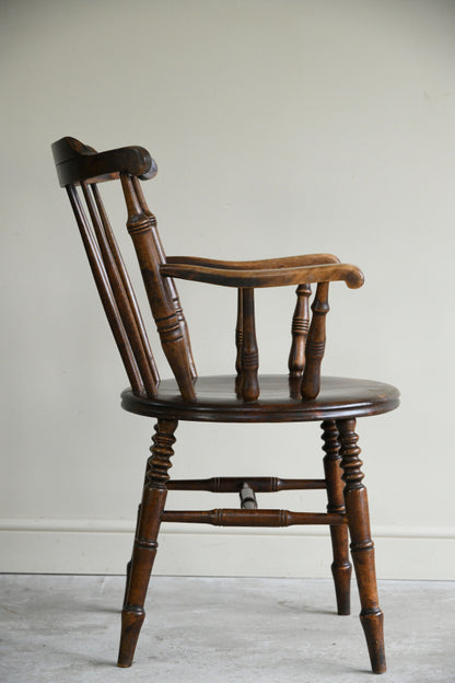 Single Stained Beech Penny Chair