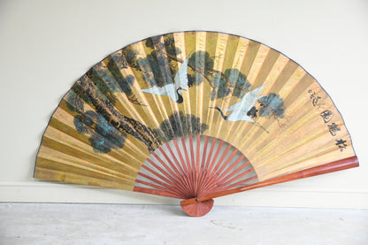Large Decorative Chinese Hand Painted Fan