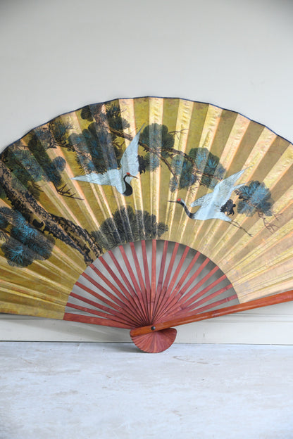Large Decorative Chinese Hand Painted Fan