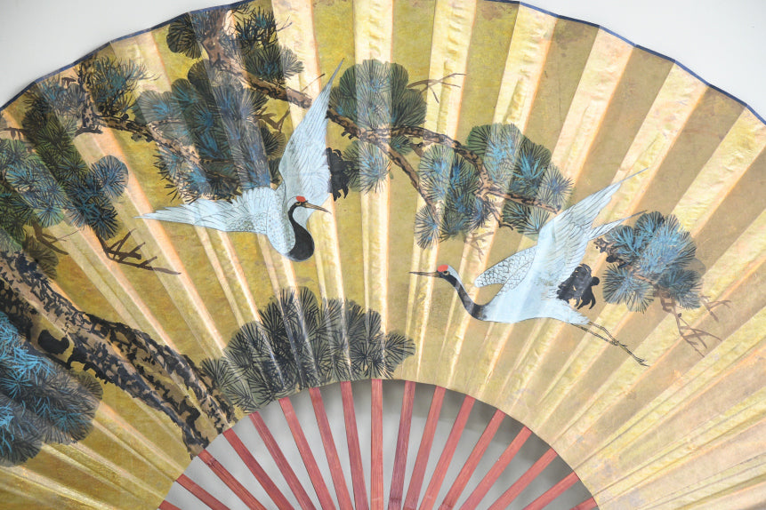 Large Decorative Chinese Hand Painted Fan